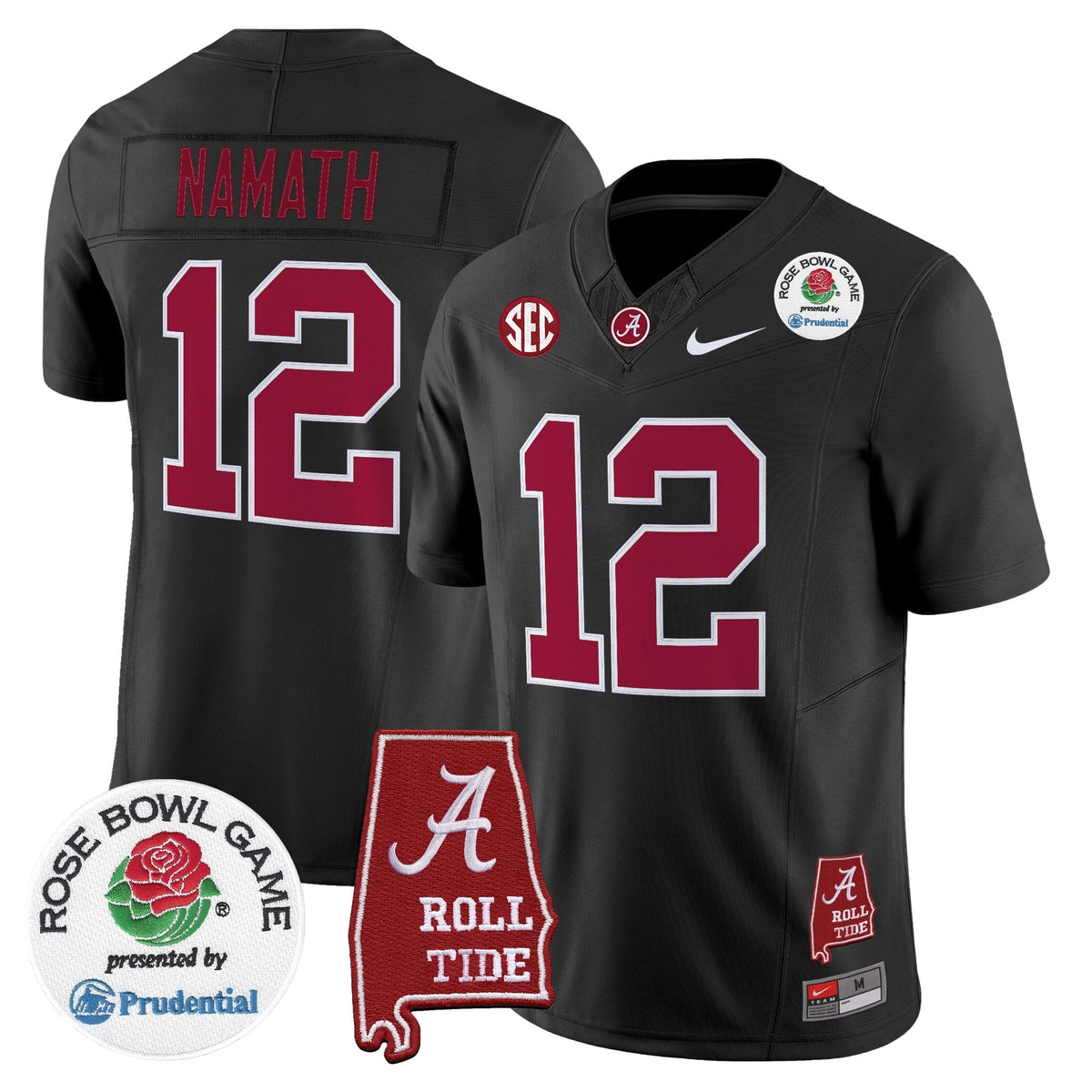 Men's Alabama Crimson Tide 2026 Rose Bowl Vapor Limited Jersey - All Stitched