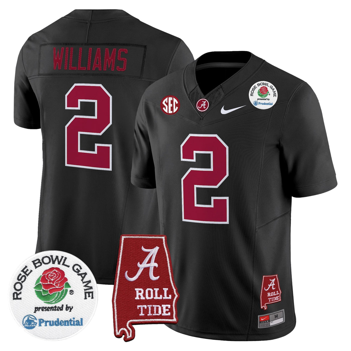 Men's Alabama Crimson Tide 2026 Rose Bowl Vapor Limited Jersey - All Stitched
