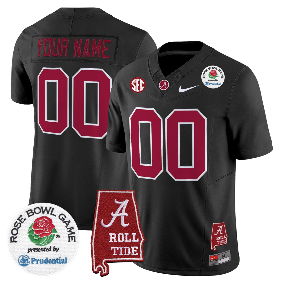 Alabama Crimson Tide 2026 Rose Bowl Vapor Limited Custom Jersey - All Stitched