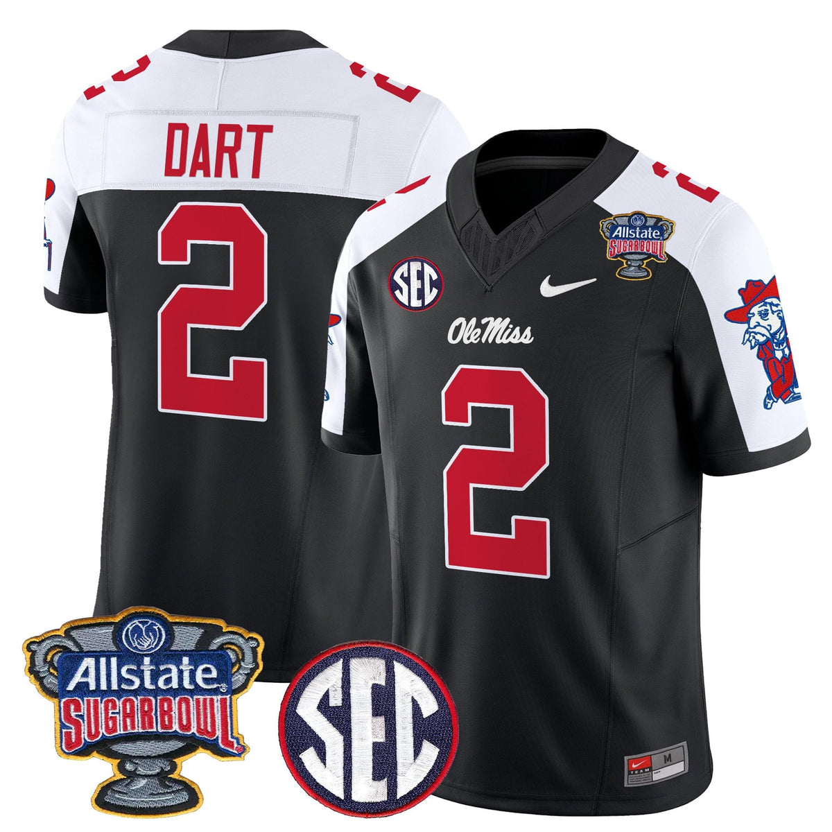 Men's Ole Miss Rebels 2026 Sugar Bowl Vapor Limited Jersey - All Stitched