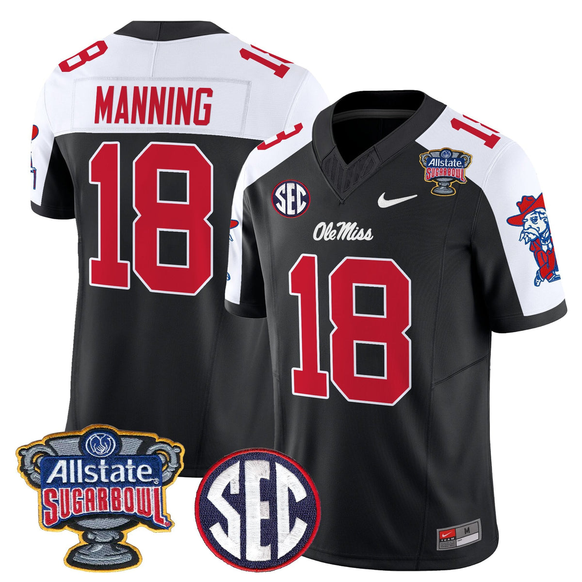 Men's Ole Miss Rebels 2026 Sugar Bowl Vapor Limited Jersey - All Stitched