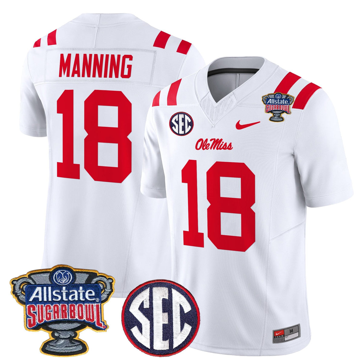 Men's Ole Miss Rebels 2026 Sugar Bowl Vapor Limited Jersey - All Stitched