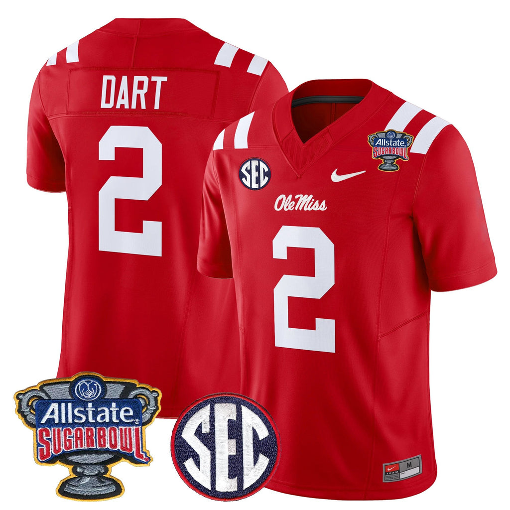 Men's Ole Miss Rebels 2026 Sugar Bowl Vapor Limited Jersey - All Stitched