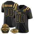 Duke Blue Devils 2025 ACC Championship Gold Vapor Limited Custom Jersey - All Stitched