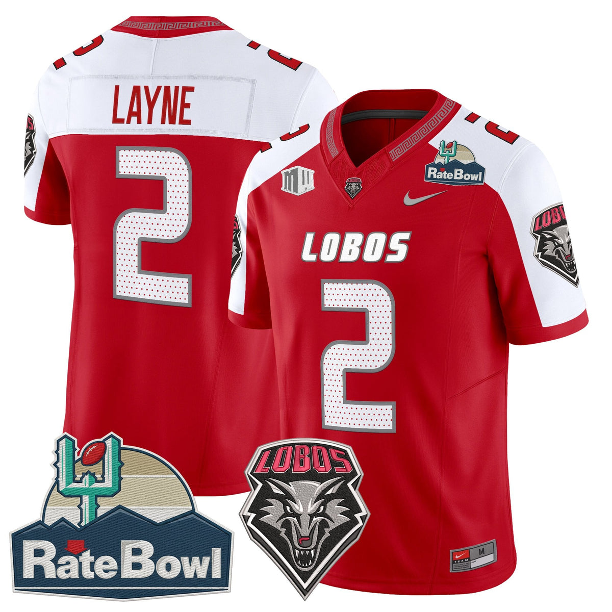 Men's New Mexico Lobos 2025 Rate Bowl Vapor Limited Jersey - All Stitched