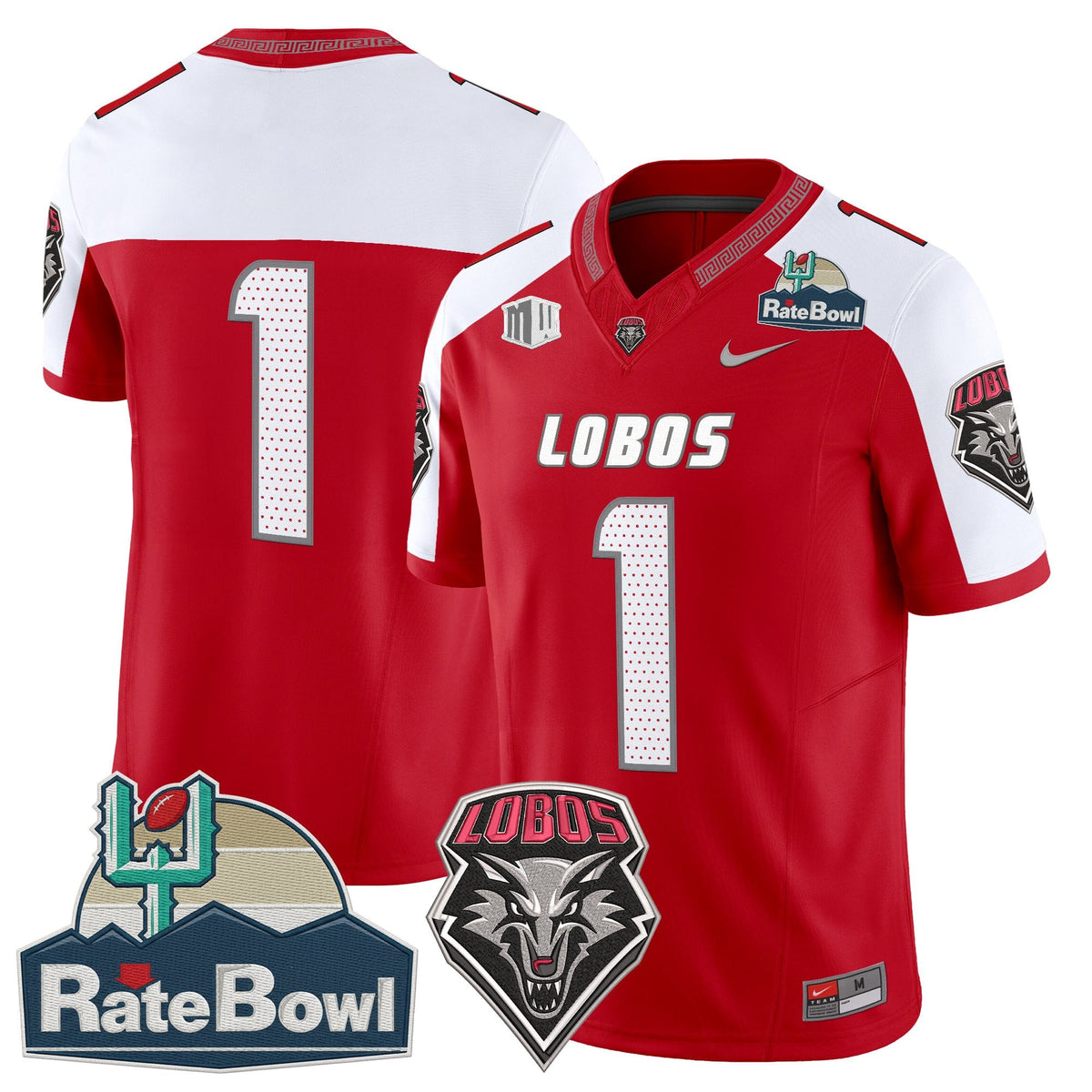 Men's New Mexico Lobos 2025 Rate Bowl Vapor Limited Jersey - All Stitched