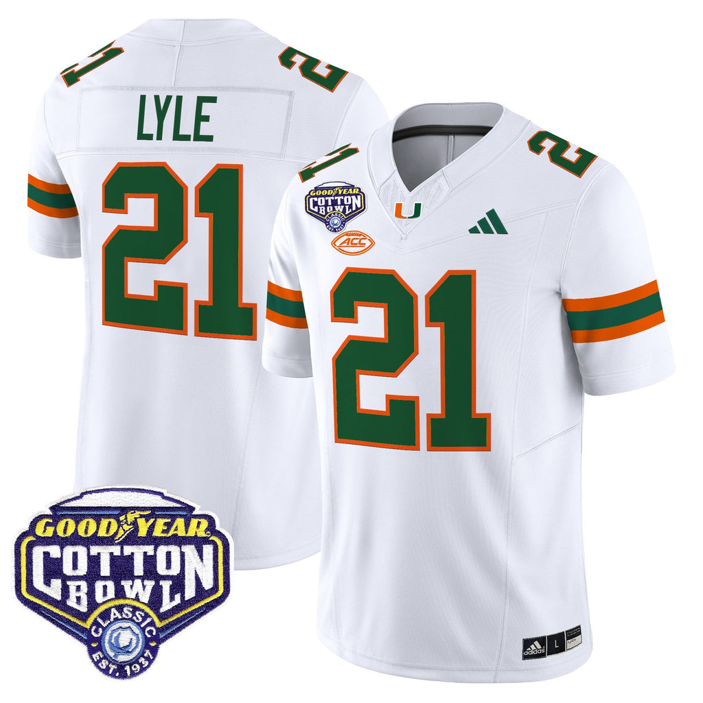 Men's Miami Hurricanes 2025 Cotton Bowl Vapor Limited Jersey - All Stitched
