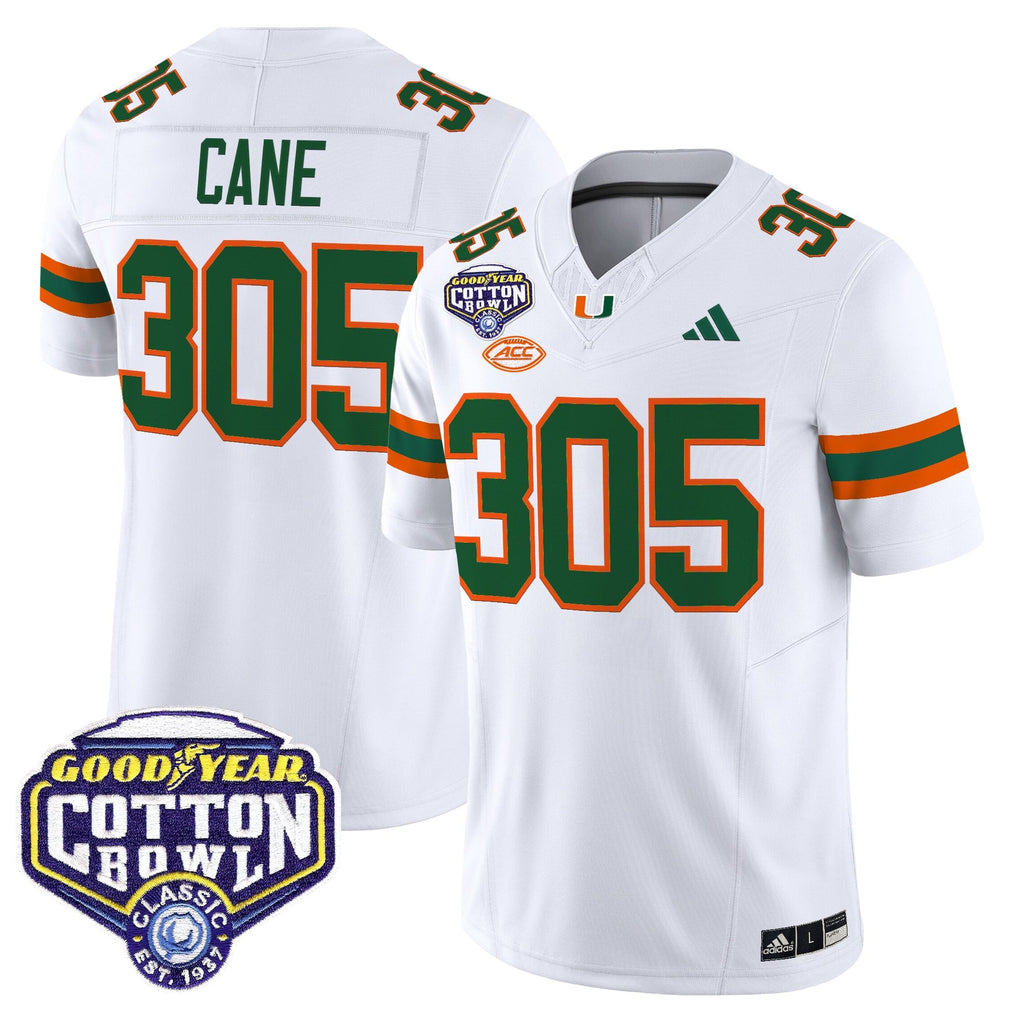 Men's Miami Hurricanes 2025 Cotton Bowl Vapor Limited Jersey - All Stitched