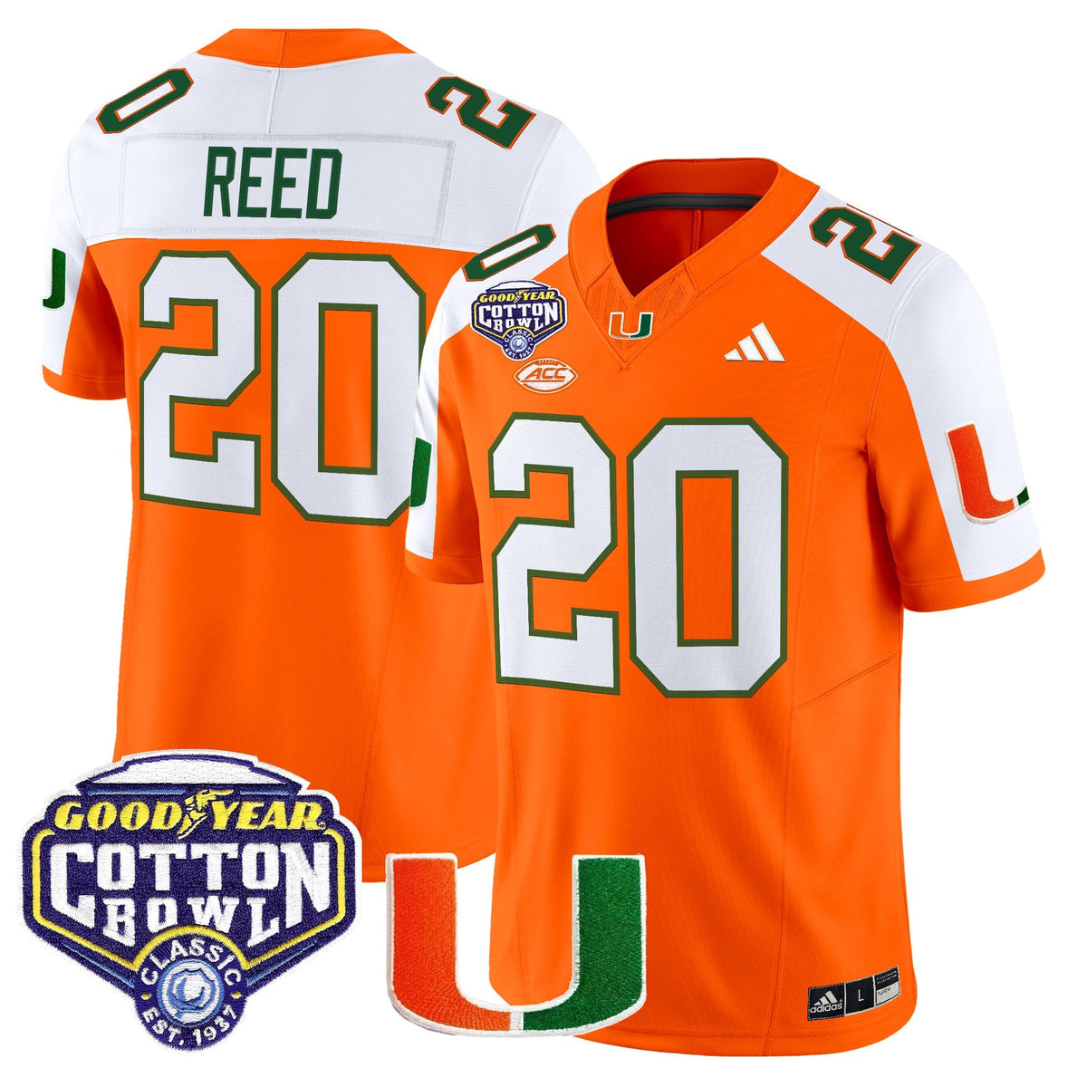 Men's Miami Hurricanes 2025 Cotton Bowl Vapor Limited Jersey - All Stitched