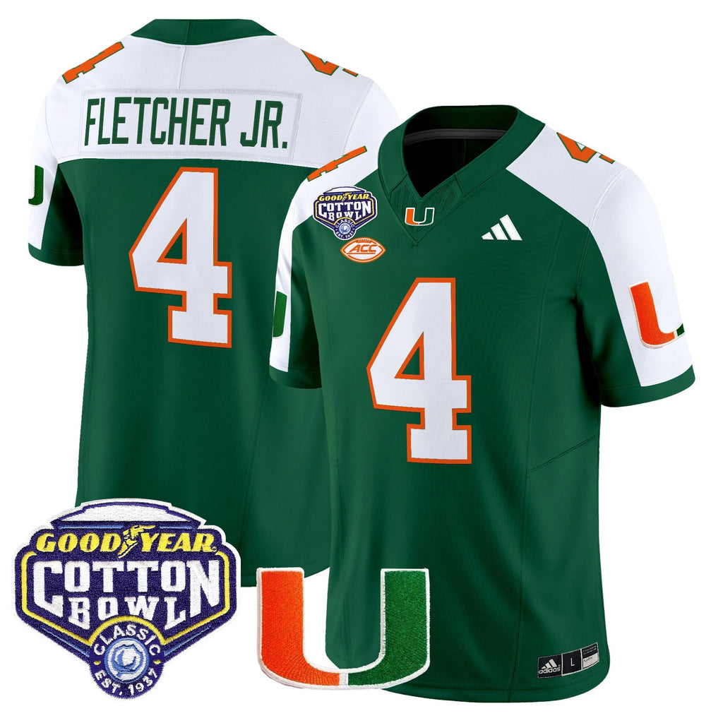 Men's Miami Hurricanes 2025 Cotton Bowl Vapor Limited Jersey - All Stitched