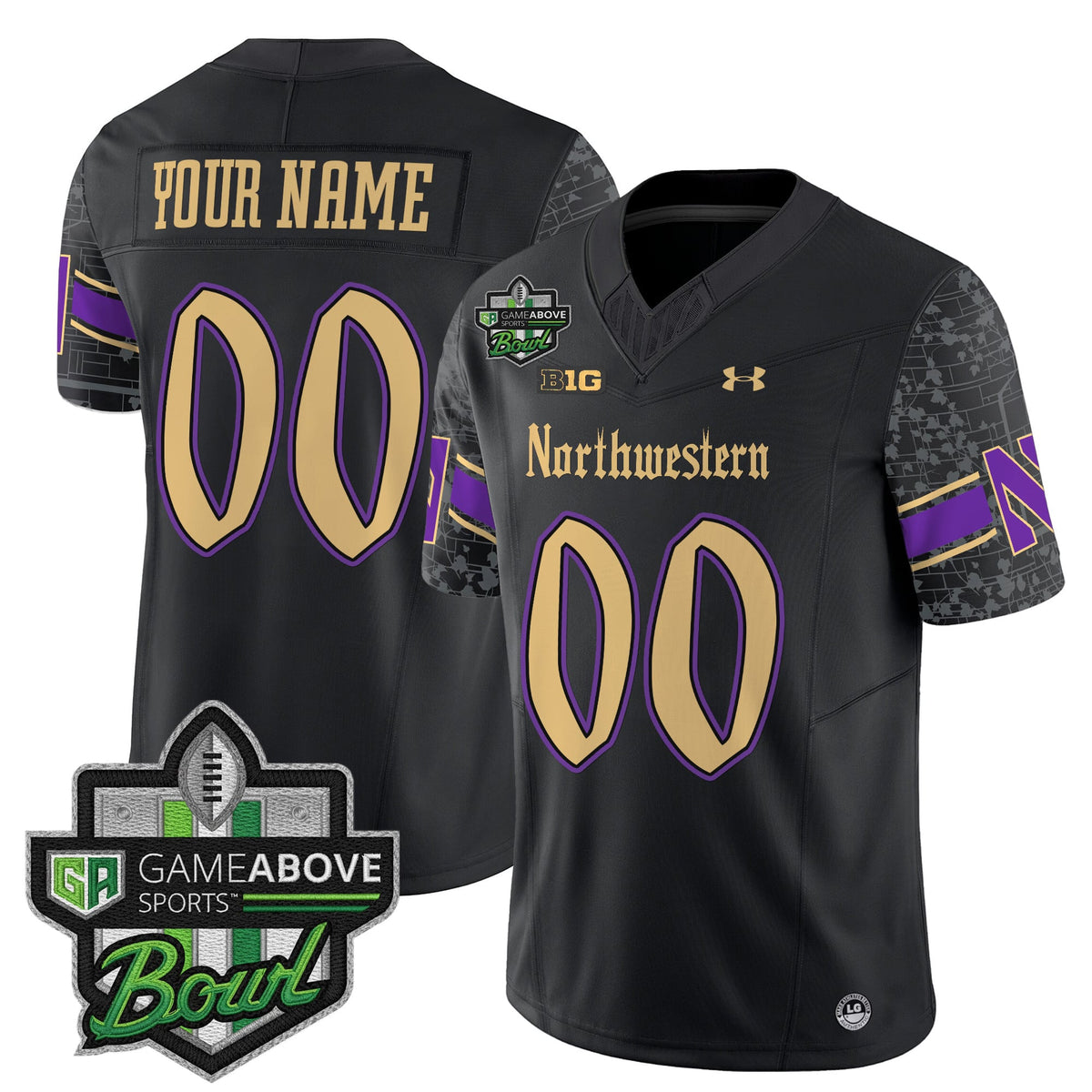 Northwestern Wildcats 2025 GameAbove Sports Bowl Vapor Limited Custom Jersey - All Stitched
