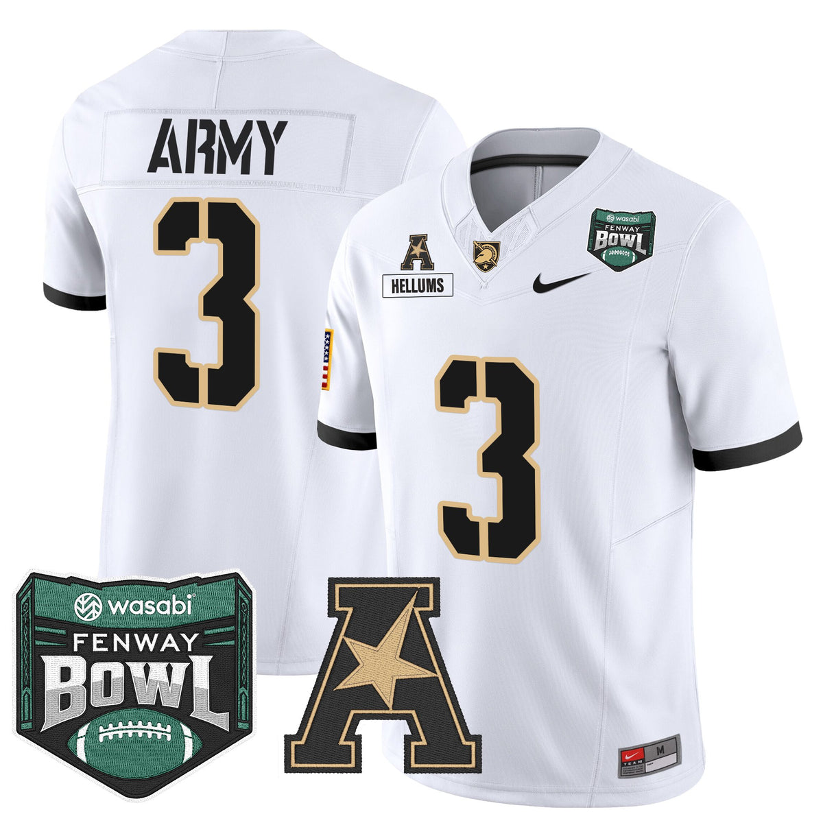 Men's Army Black Knights 2025 Fenway Bowl Vapor Limited Jersey - All Stitched