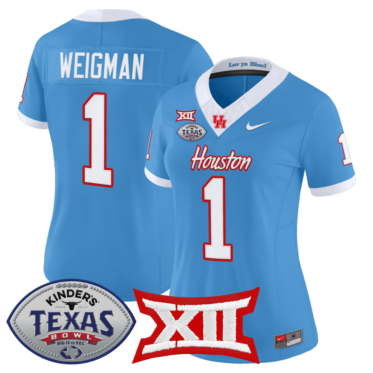 Women's Houston Cougars 2025 Texas Bowl Vapor Limited Jersey - All Stitched