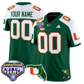 Miami Hurricanes 2025 Cotton Bowl & Florida Patch Vapor Limited Custom Jersey - All Stitched