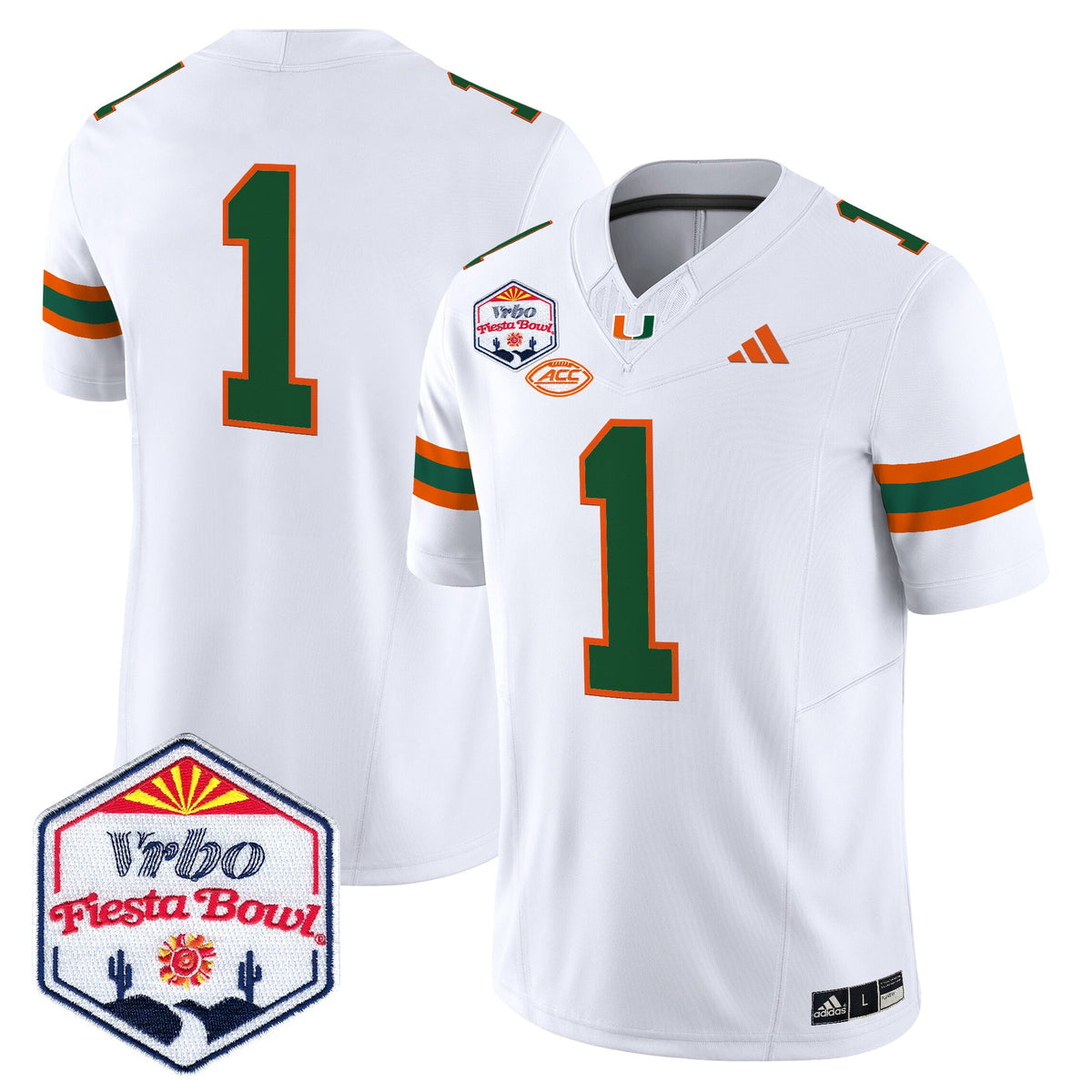 Men's Miami Hurricanes 2026 The Fiesta Bowl Vapor Limited Jersey - All Stitched