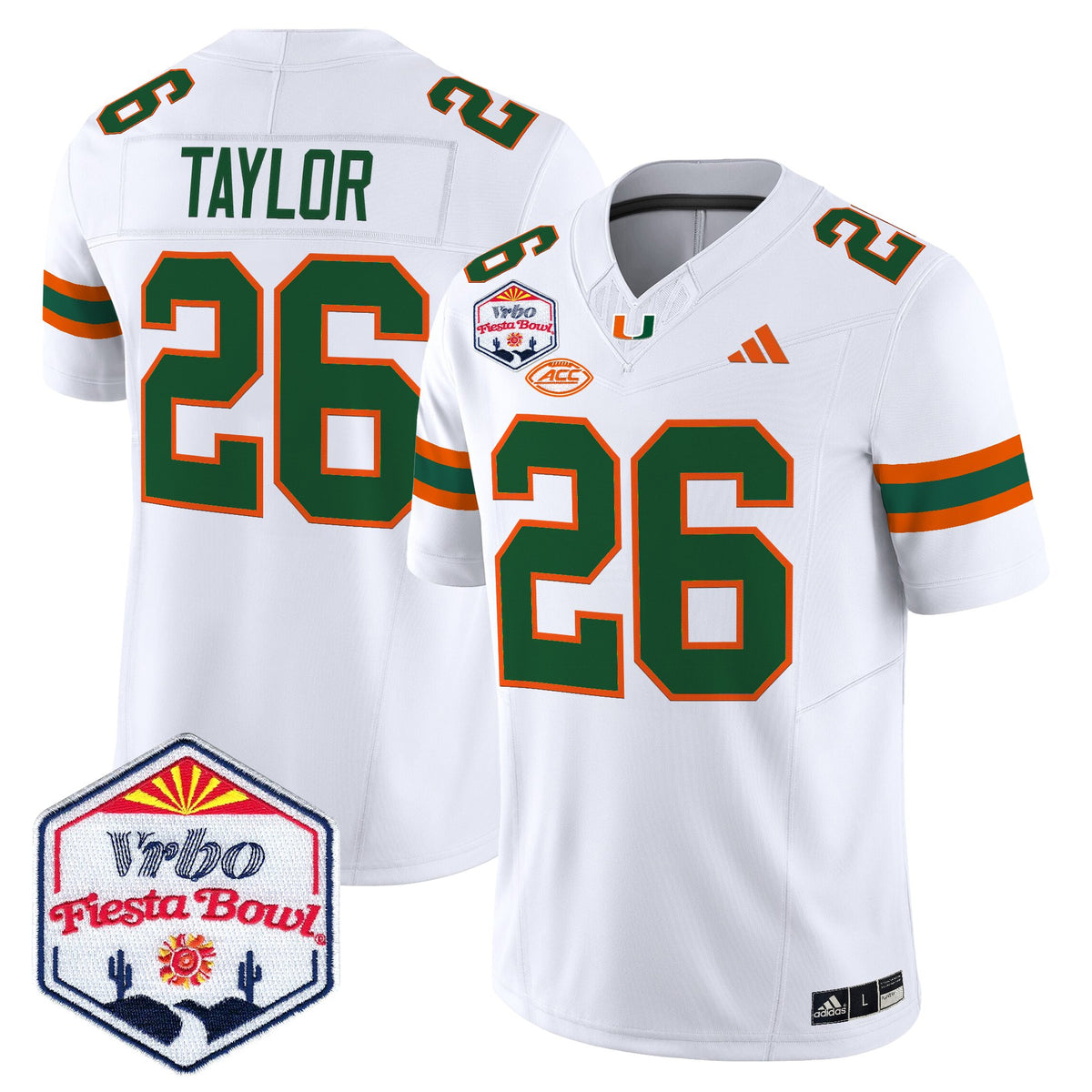 Men's Miami Hurricanes 2026 The Fiesta Bowl Vapor Limited Jersey - All Stitched
