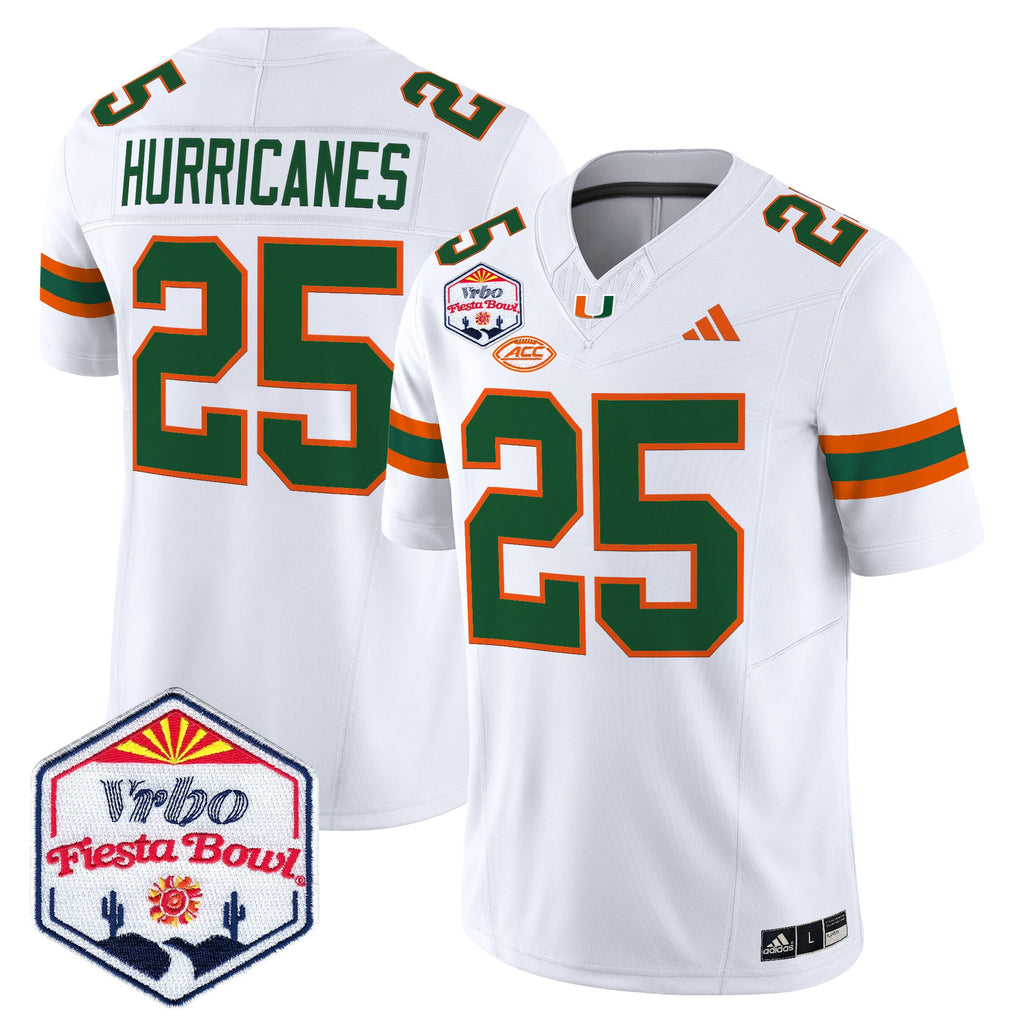 Men's Miami Hurricanes 2026 The Fiesta Bowl Vapor Limited Jersey - All Stitched