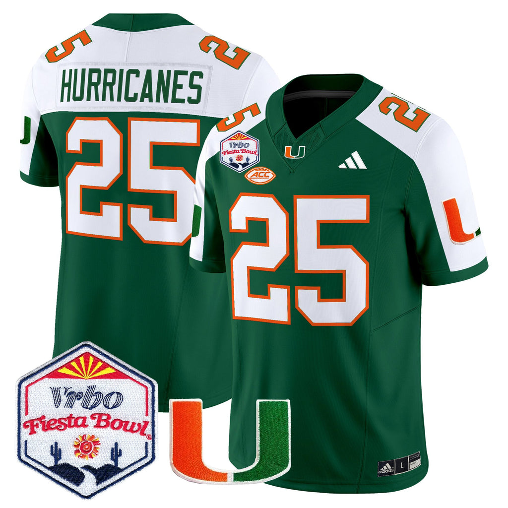 Men's Miami Hurricanes 2026 The Fiesta Bowl Vapor Limited Jersey - All Stitched