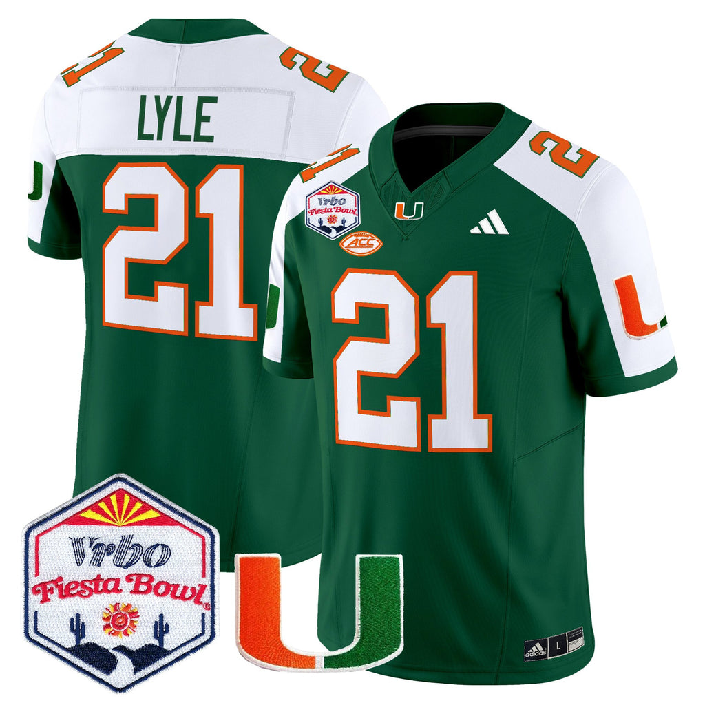 Men's Miami Hurricanes 2026 The Fiesta Bowl Vapor Limited Jersey - All Stitched