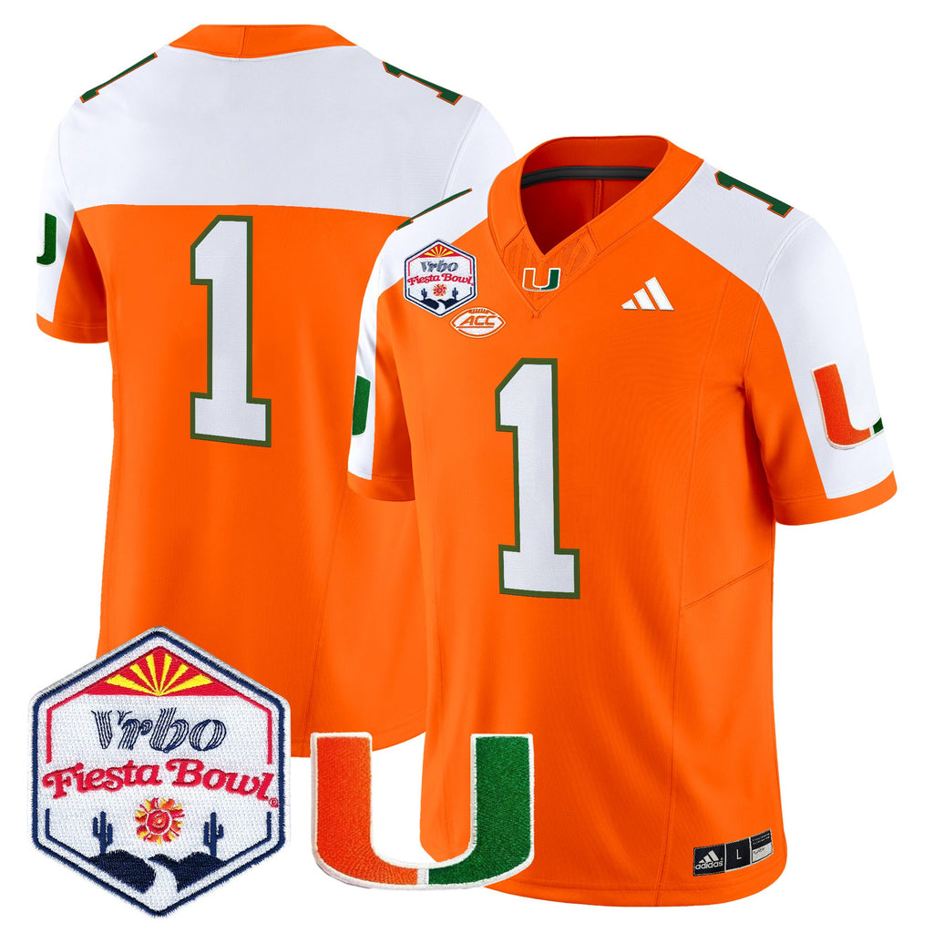 Men's Miami Hurricanes 2026 The Fiesta Bowl Vapor Limited Jersey - All Stitched