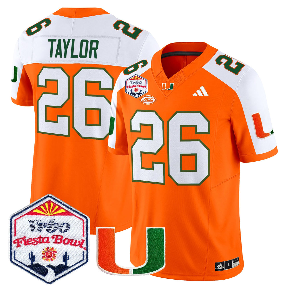 Men's Miami Hurricanes 2026 The Fiesta Bowl Vapor Limited Jersey - All Stitched