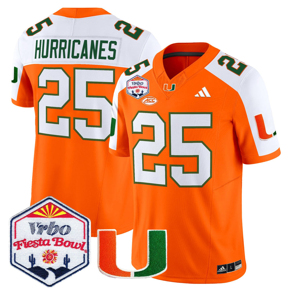 Men's Miami Hurricanes 2026 The Fiesta Bowl Vapor Limited Jersey - All Stitched