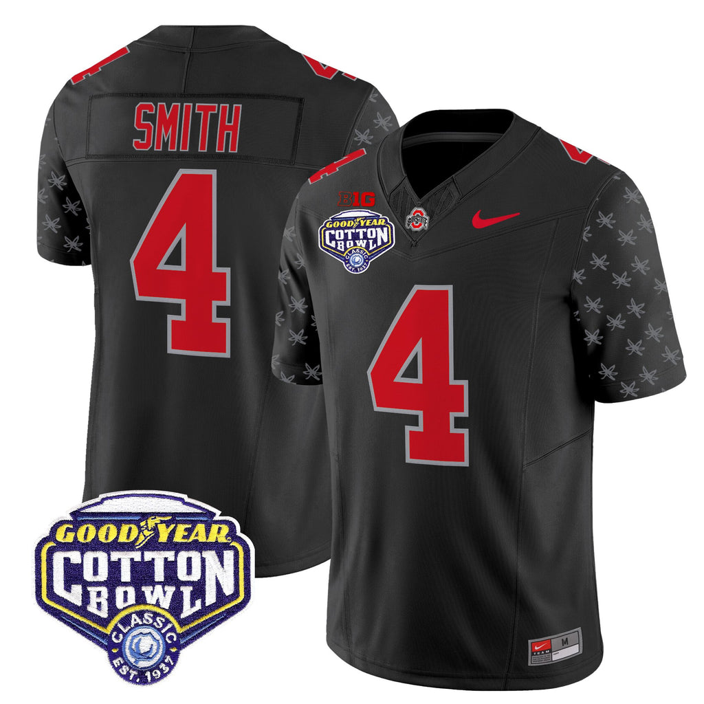 Men's Ohio State Buckeyes 2025 Cotton Bowl Patch Vapor Limited Jersey - All Stitched