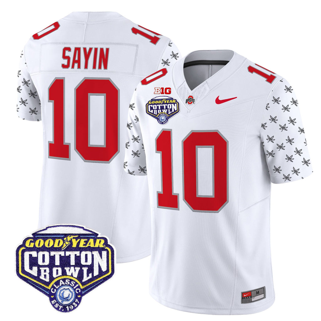 Men's Ohio State Buckeyes 2025 Cotton Bowl Patch Vapor Limited Jersey - All Stitched