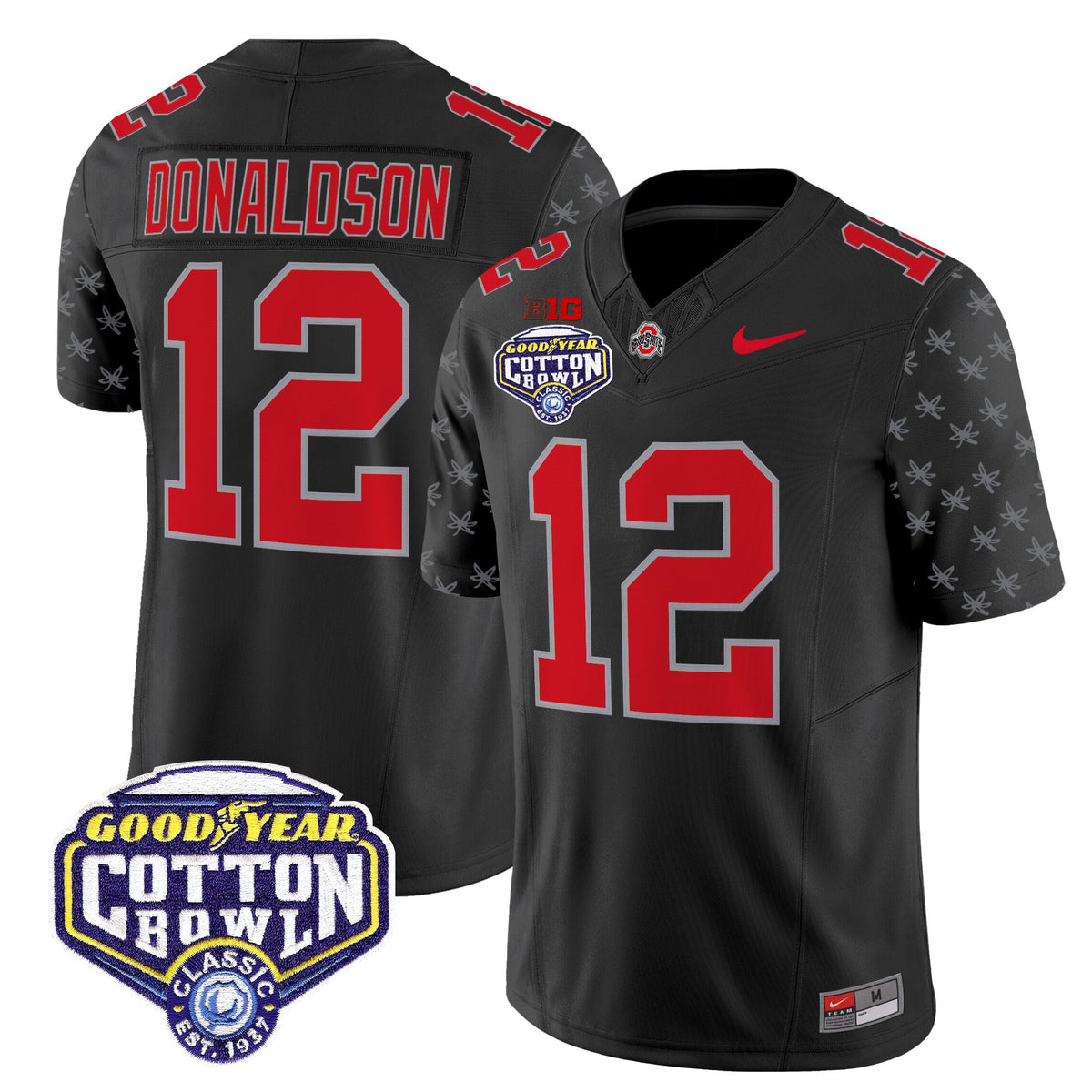 Men's Ohio State Buckeyes 2025 Cotton Bowl Patch Vapor Limited Jersey - All Stitched