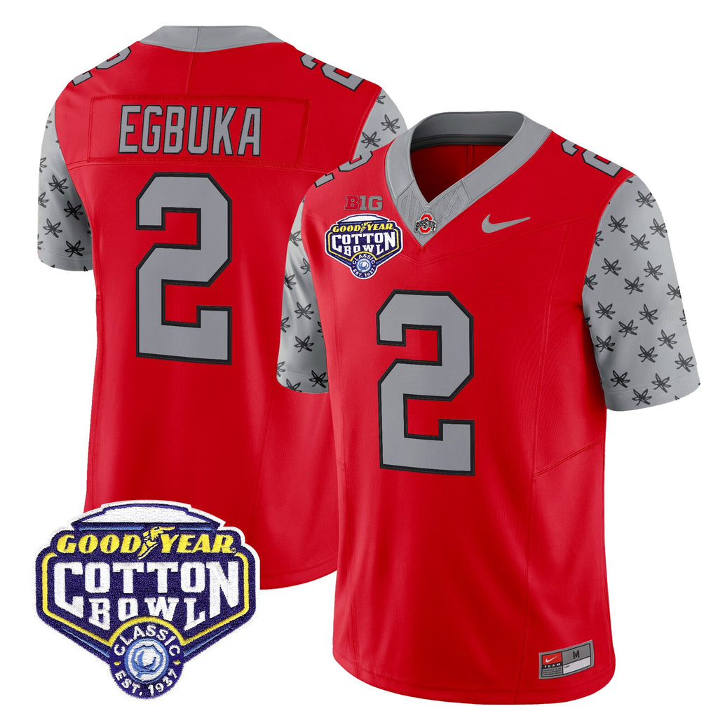 Men's Ohio State Buckeyes 2025 Cotton Bowl Patch Vapor Limited Jersey - All Stitched
