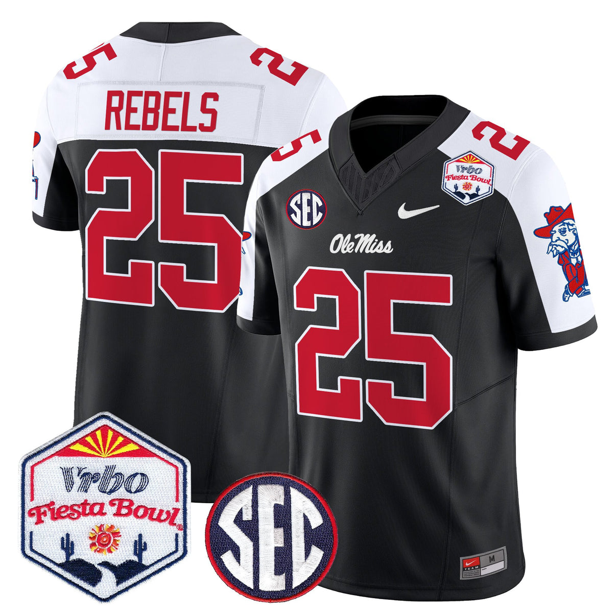 Men's Ole Miss Rebels 2026 The Fiesta Bowl Vapor Limited Jersey - All Stitched