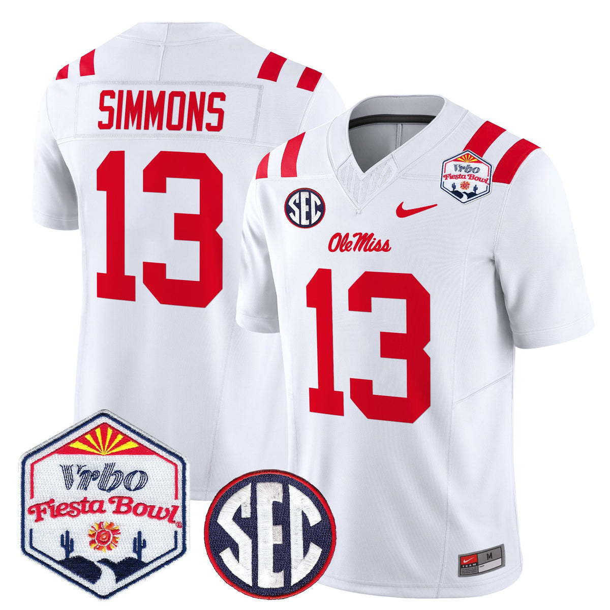 Men's Ole Miss Rebels 2026 The Fiesta Bowl Vapor Limited Jersey - All Stitched