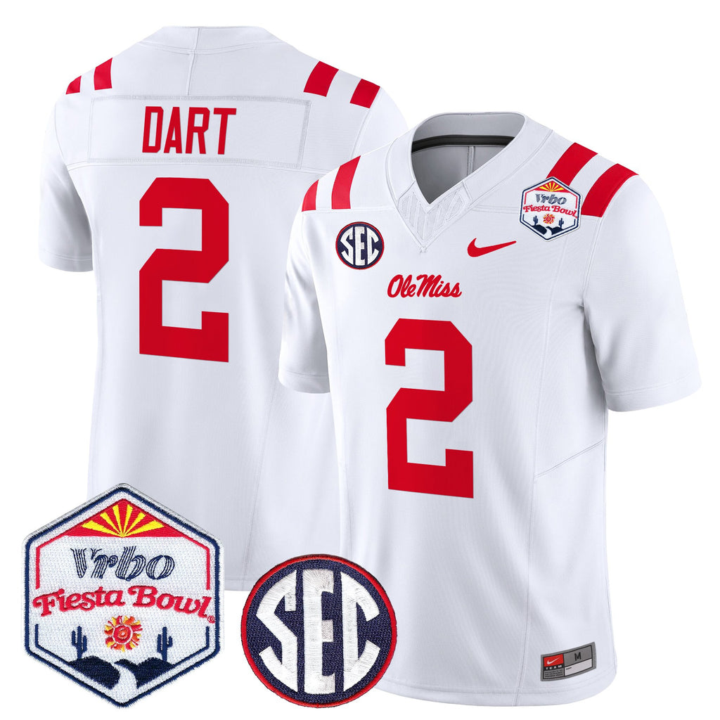 Men's Ole Miss Rebels 2026 The Fiesta Bowl Vapor Limited Jersey - All Stitched