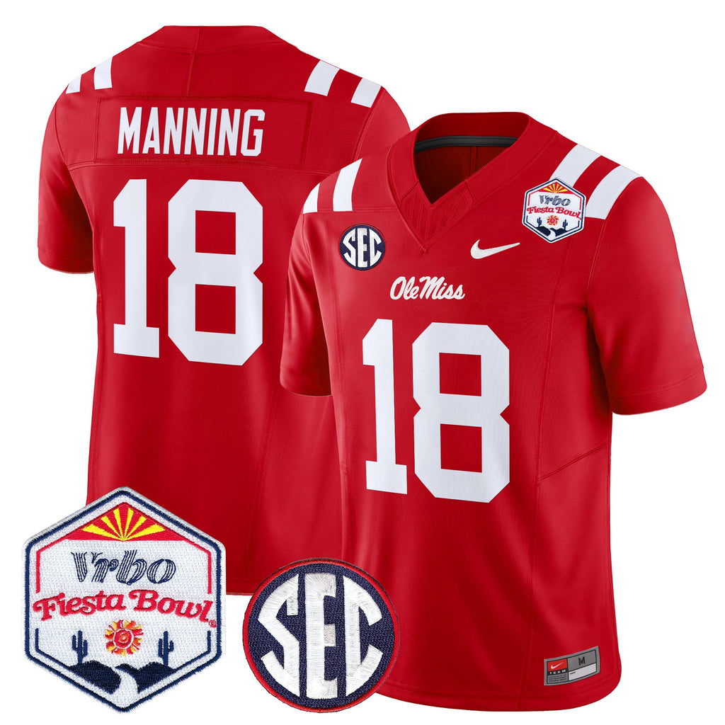 Men's Ole Miss Rebels 2026 The Fiesta Bowl Vapor Limited Jersey - All Stitched