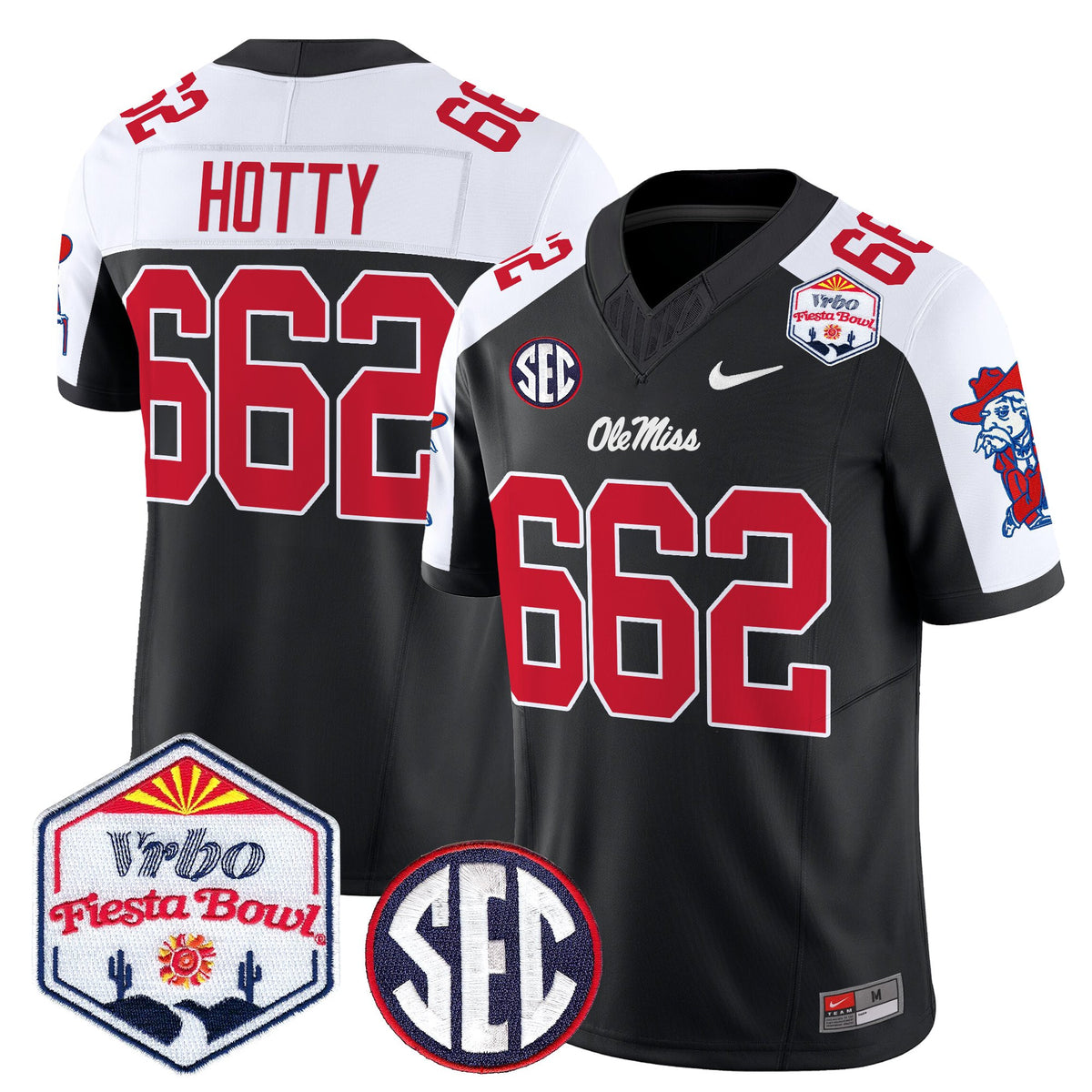 Men's Ole Miss Rebels 2026 The Fiesta Bowl Vapor Limited Jersey - All Stitched