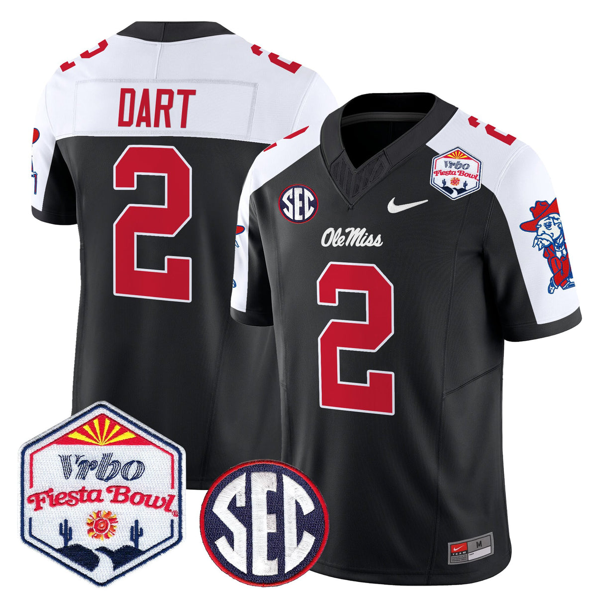 Men's Ole Miss Rebels 2026 The Fiesta Bowl Vapor Limited Jersey - All Stitched