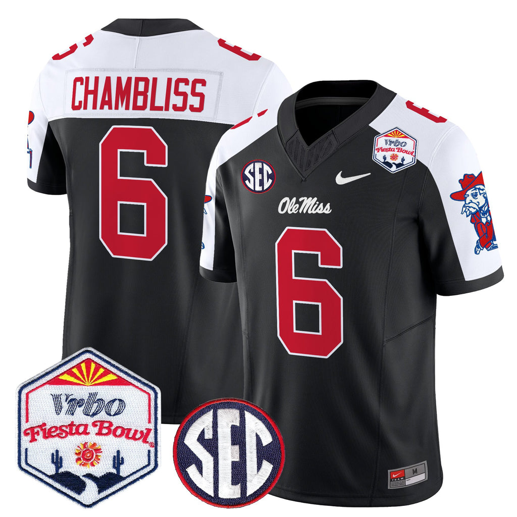 Men's Ole Miss Rebels 2026 The Fiesta Bowl Vapor Limited Jersey - All Stitched