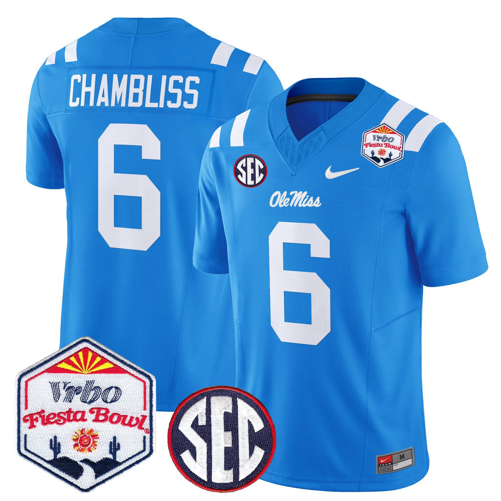 Men's Ole Miss Rebels 2026 The Fiesta Bowl Vapor Limited Jersey - All Stitched