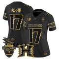 Women's Hawai'i Rainbow Warriors 2025 Hawai'i Bowl Gold Vapor Limited Jersey - All Stitched