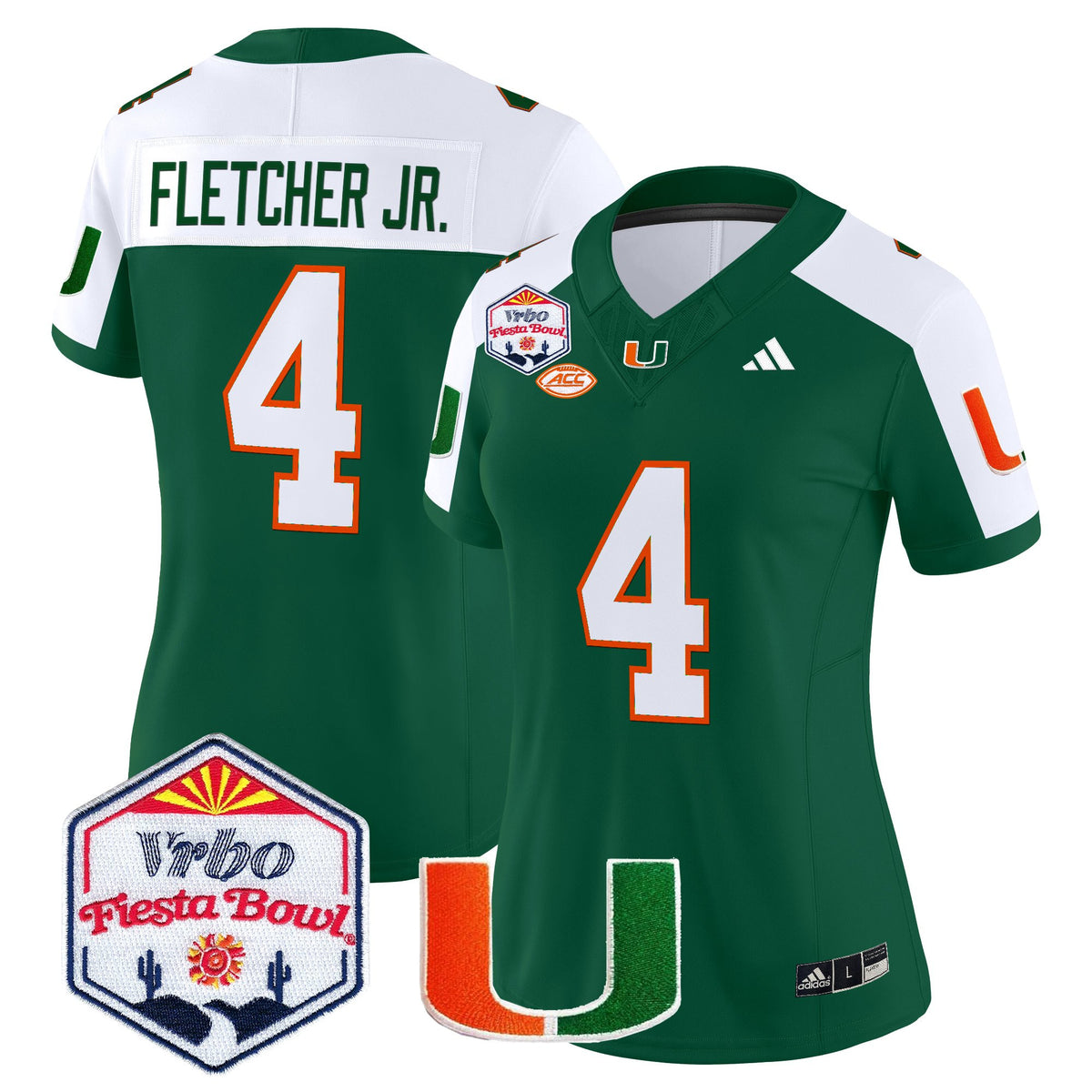 Women's Miami Hurricanes 2026 The Fiesta Bowl Vapor Limited Jersey - All Stitched