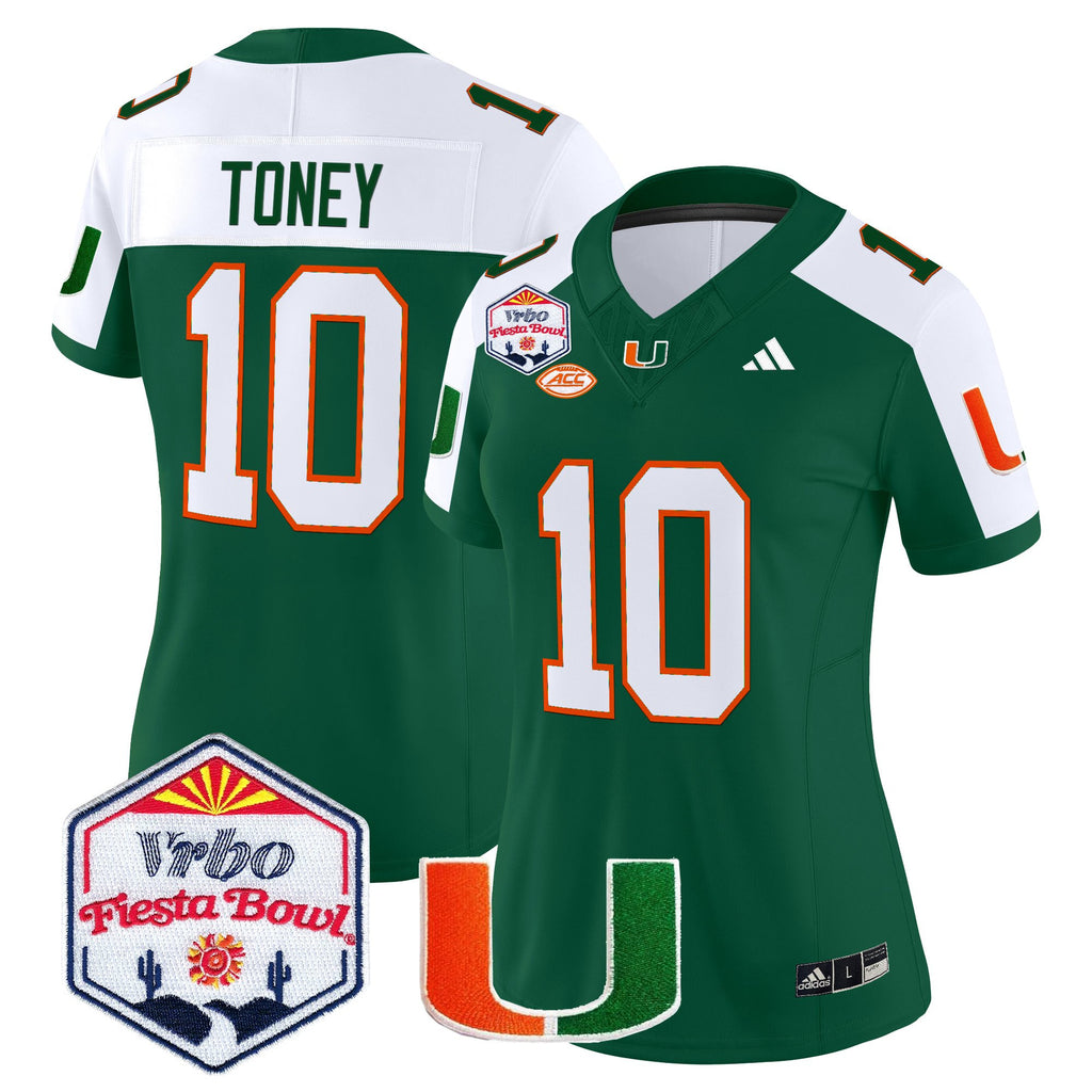 Women's Miami Hurricanes 2026 The Fiesta Bowl Vapor Limited Jersey - All Stitched