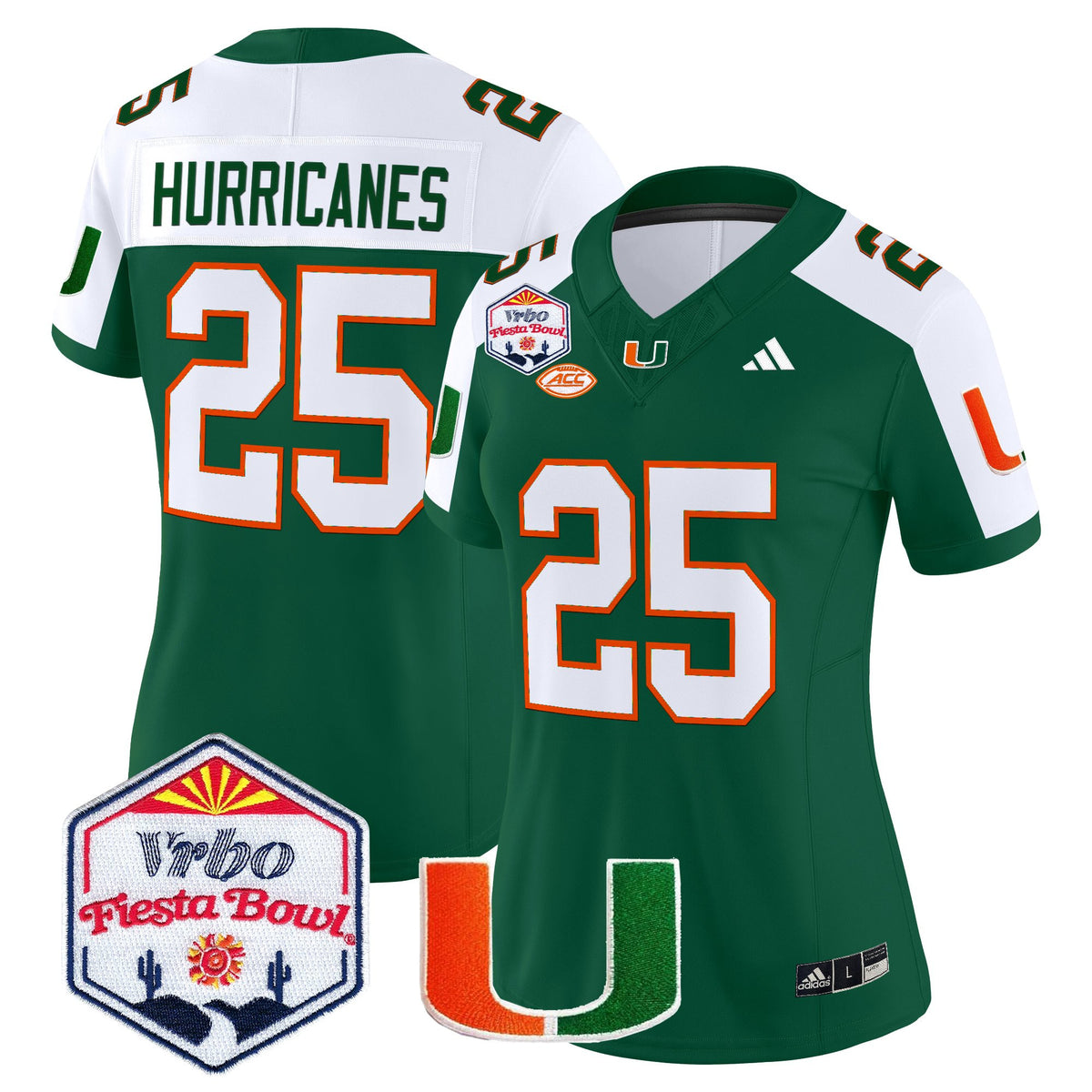 Women's Miami Hurricanes 2026 The Fiesta Bowl Vapor Limited Jersey - All Stitched