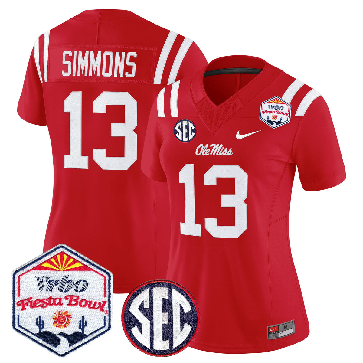 Women's Ole Miss Rebels 2026 The Fiesta Bowl Vapor Limited Jersey - All Stitched