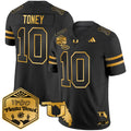 Men's Miami Hurricanes 2026 The Fiesta Bowl & Florida Patch Gold Vapor Limited Jersey - All Stitched