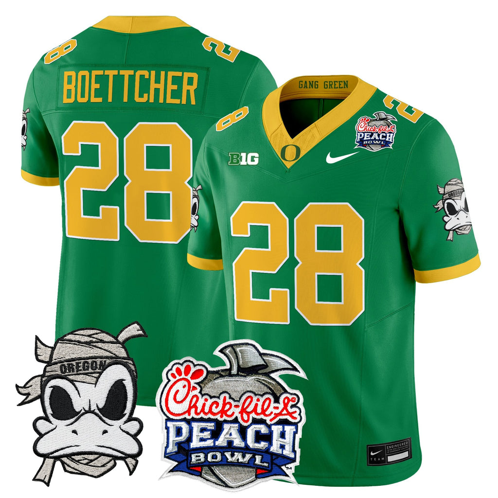 Men's Oregon Ducks "Mummy Duck" Vapor Limited Jersey - 2026 Peach Bowl Patch - All Stitched