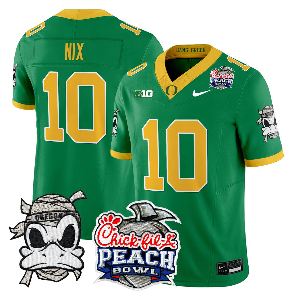 Men's Oregon Ducks "Mummy Duck" Vapor Limited Jersey - 2026 Peach Bowl Patch - All Stitched