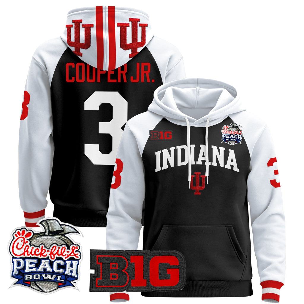 Men's Indiana Hoosiers 2026 Peach Bowl Premium Pullover Hoodie - All Stitched