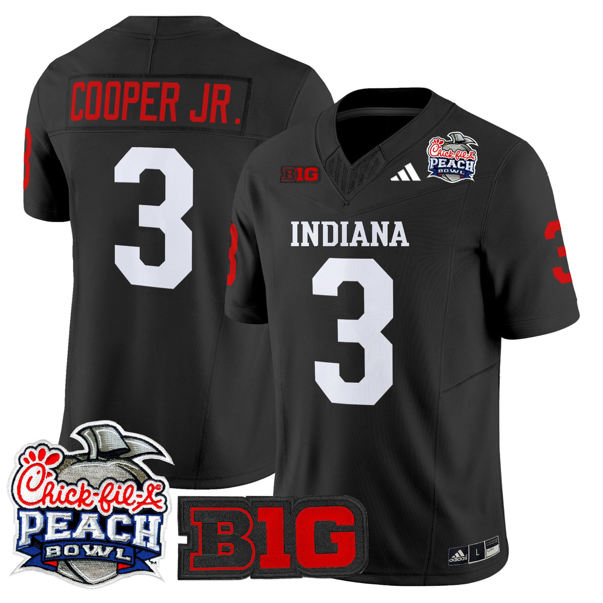 Men's Indiana Hoosiers 2026 Peach Bowl Vapor Limited Jersey V2 - All Stitched