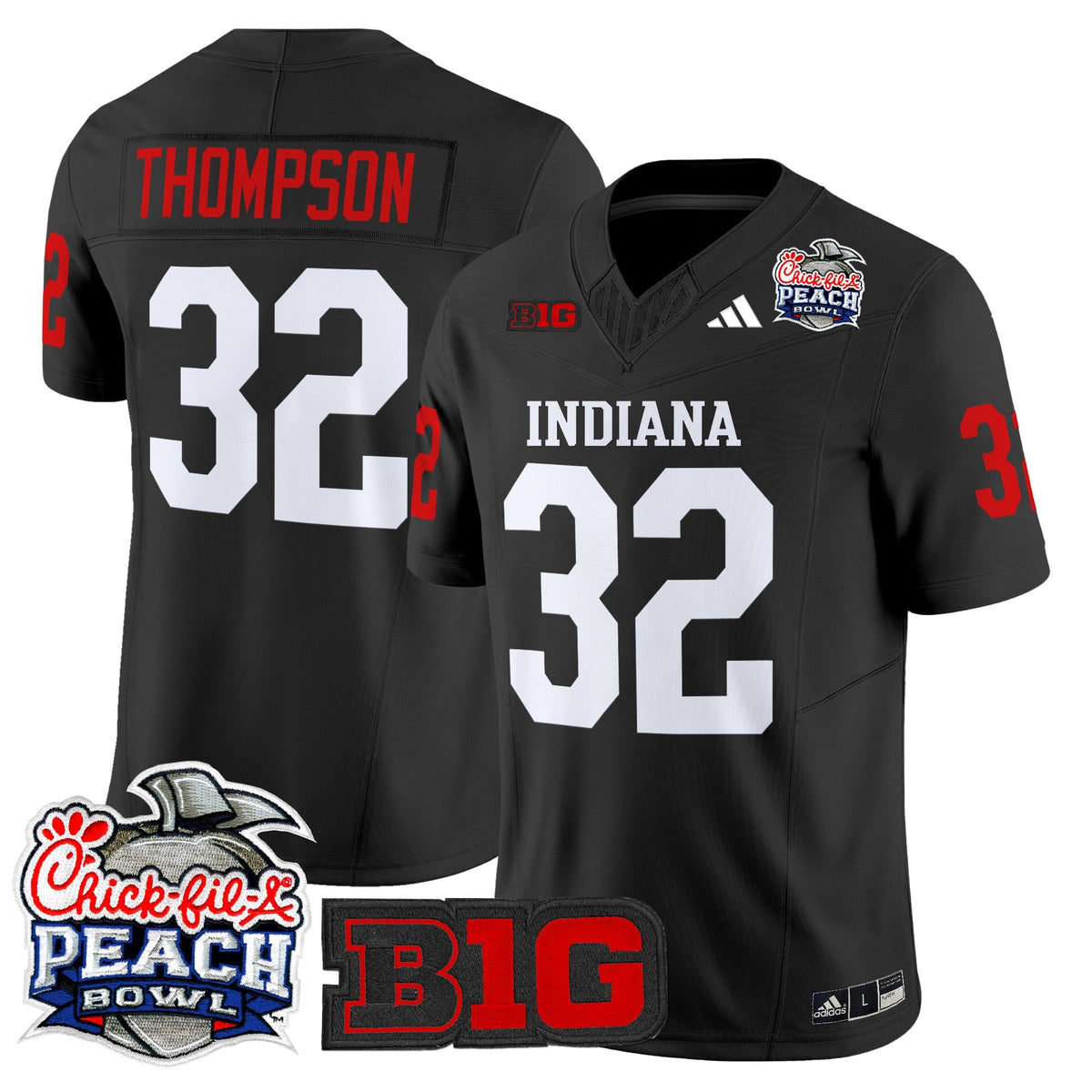 Men's Indiana Hoosiers 2026 Peach Bowl Vapor Limited Jersey V2 - All Stitched