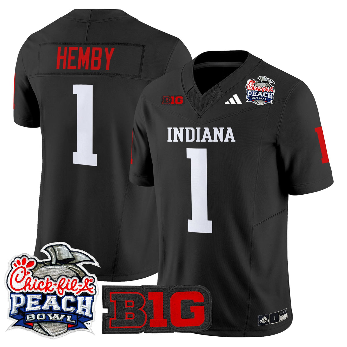Men's Indiana Hoosiers 2026 Peach Bowl Vapor Limited Jersey V2 - All Stitched